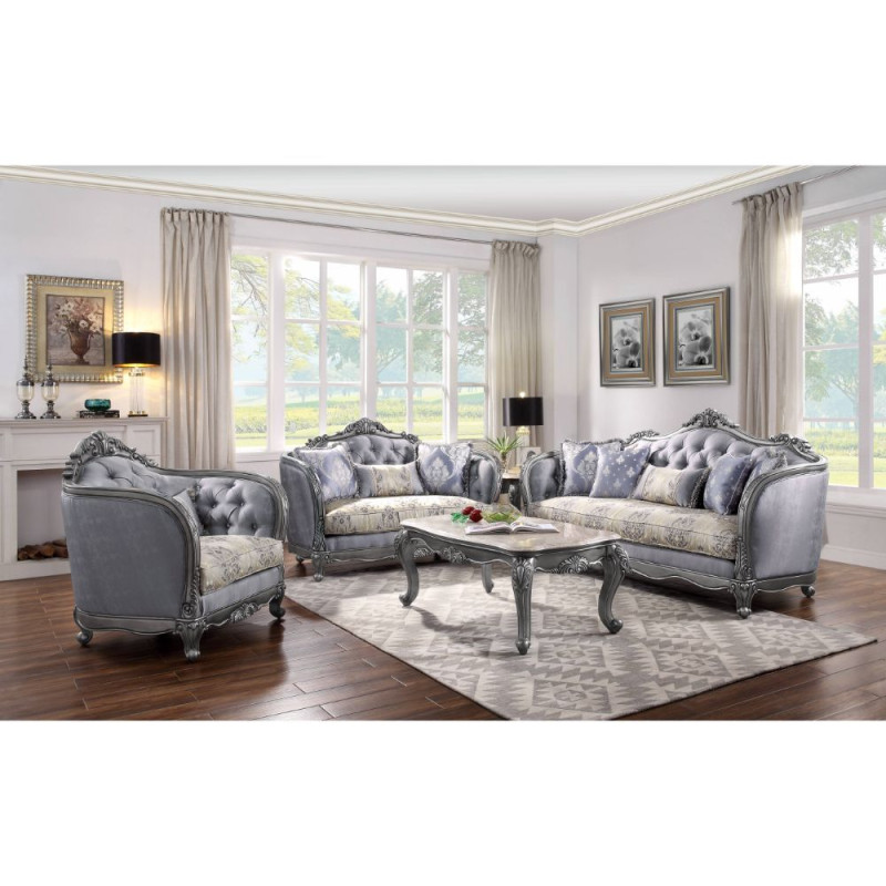 55345-2PC 2PC SETS Ariadne Sofa w/5 Pillows + Loveseat w/3 Pillows