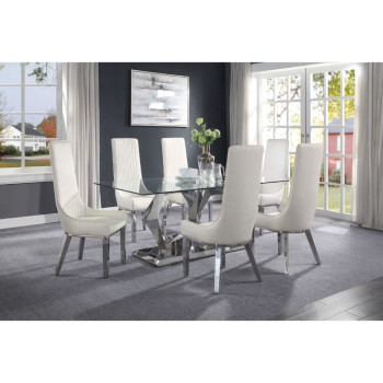 72470-7PC 7PC SETS Gianna Dining Table + 6 Chairs