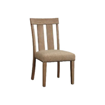 Nathaniel Side Chair- 62332 - Slatted Back - Fabric & Maple