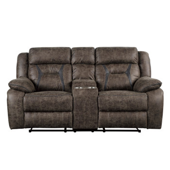 9989DB-2 Double Reclining Love Seat with Center Console