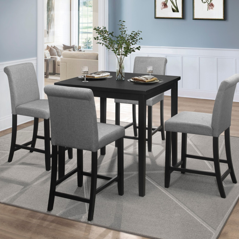 5801-36*5 5PC SETS Counter Height Table + 4 Counter Height Chairs