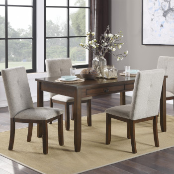 5710-60*5 5PC SETS Dining Table + 4 Side Chairs