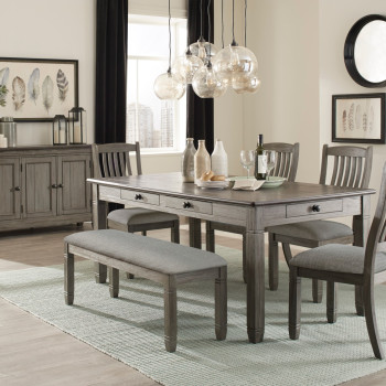 5627GY-72*5 5PC SETS Dining Table + 4 Side Chairs