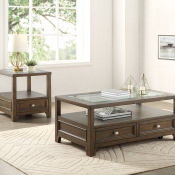 3624-2PC 2PC SETS End Table + Cocktail Table