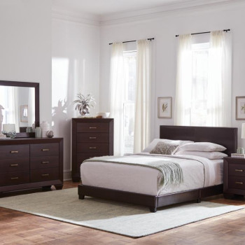 300762F-S4 4PC SETS FULL SIZE BED + DRESSER + MIRROR + NIGHTSTAND