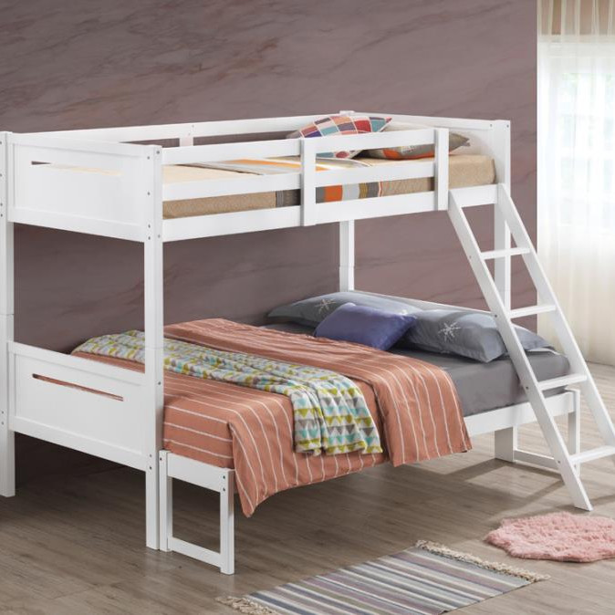 405052WHT TWIN/FULL BUNK BED
