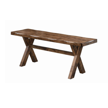 106383 Alston X-Shaped Dining Bench Knotty Nutmeg