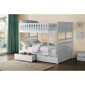 B2053FFW-1*T Full/Full Bunk Bed with Storage Boxes	