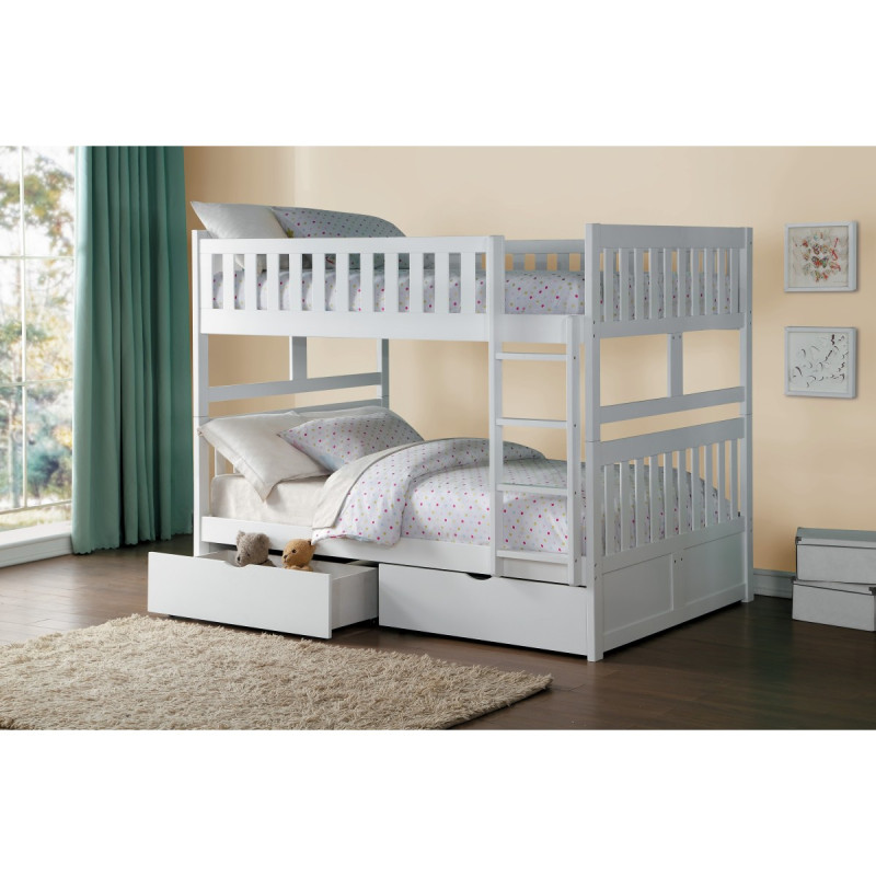 B2053FFW-1*T Full/Full Bunk Bed with Storage Boxes	
