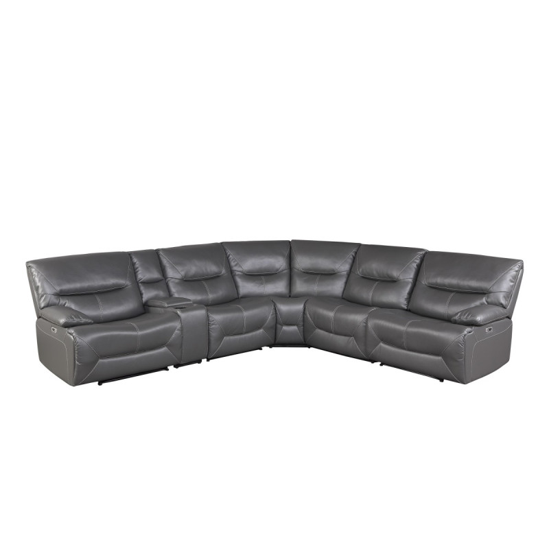 9579GRY*6LRRRPW 6-Piece Power Reclining Sectional