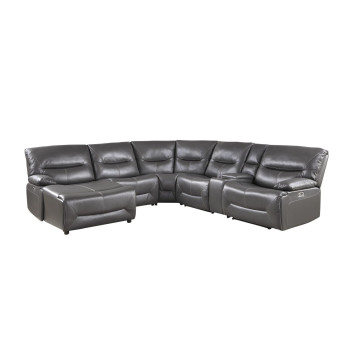 9579GRY*6LCRRPW 6-Piece Power Reclining Sectional