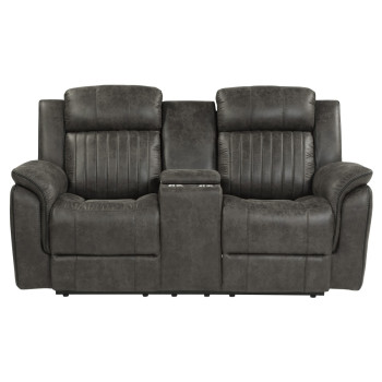 9479BRG-2 Double Reclining Love Seat with Center Console