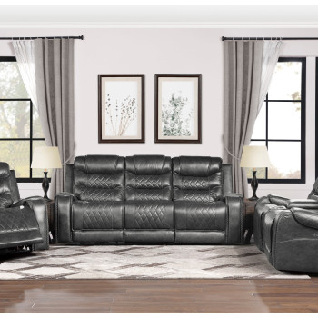9405GY*3PW 3pc Set: Sofa, Love, Chair