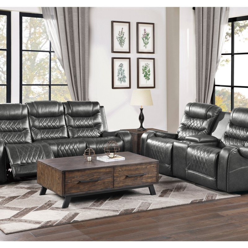 9405GY*2PW 2pc Set: Sofa, Love