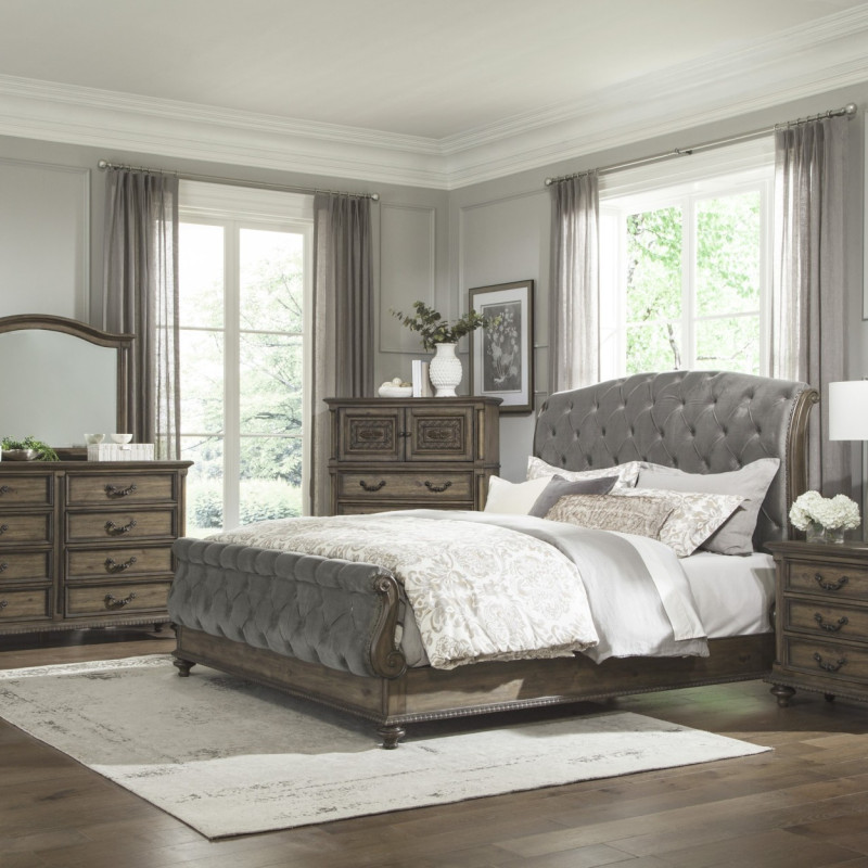 1693K-1CK*4 4PC SETS California King Bed + NS + D + M