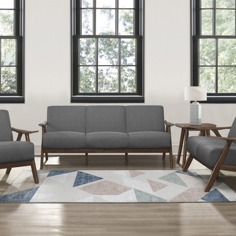 1138GY*3 3PC SETS Sofa + Love Seat + Accent Chair