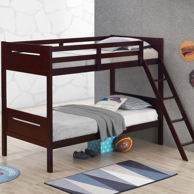 405051BRN TWIN/TWIN BUNK BED