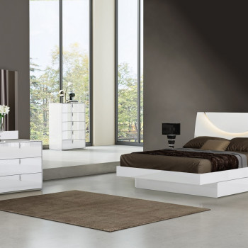 Bellagio - White 4PC SETS Queen Bed