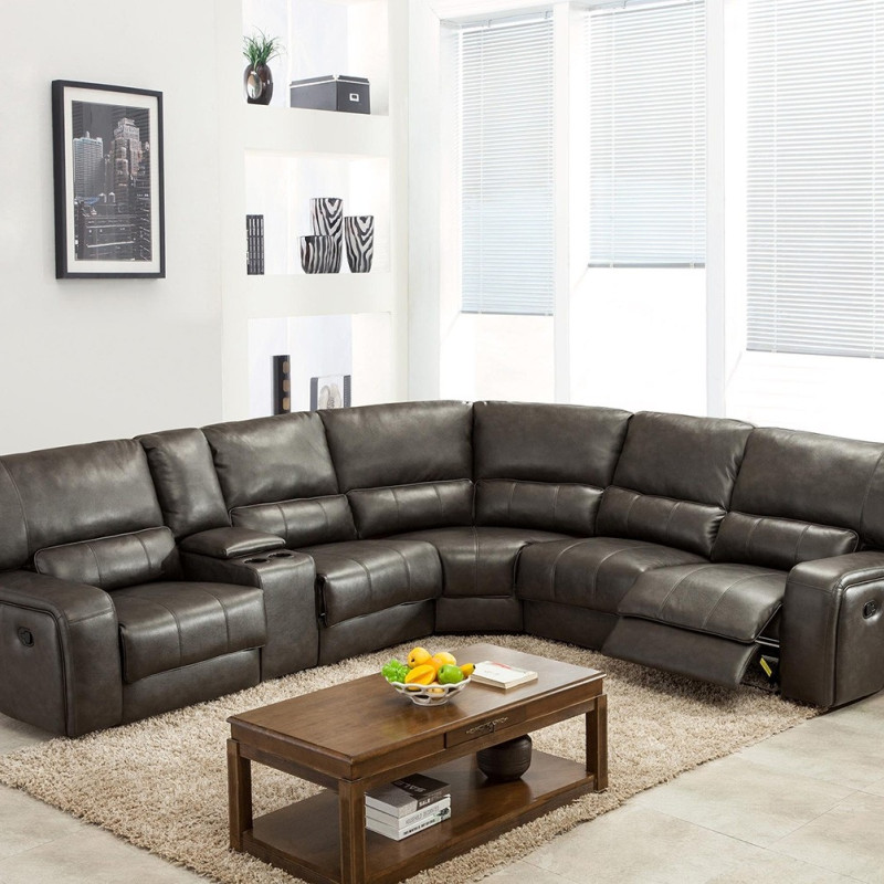 7096 - Gray Sectional