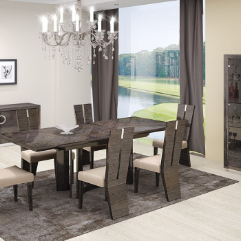 D59 - Gray Dining Table and 6 Chair Set