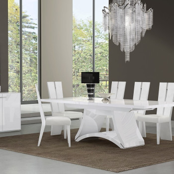 D313 - 7PC SETS Dining Table + 6 Dining Chairs
