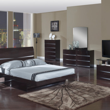 Wynn - Wenge 4PC SETS Queen Bed