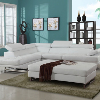 8136 - White Sectional LAF