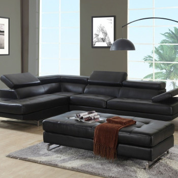 8136 - Black Sectional LAF