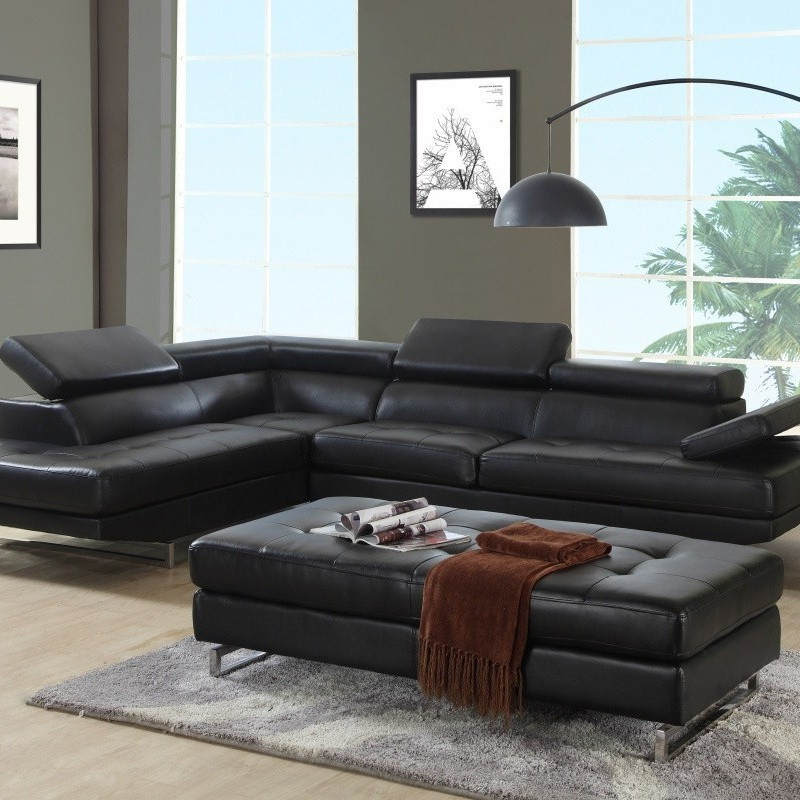 8136 - Black Sectional LAF
