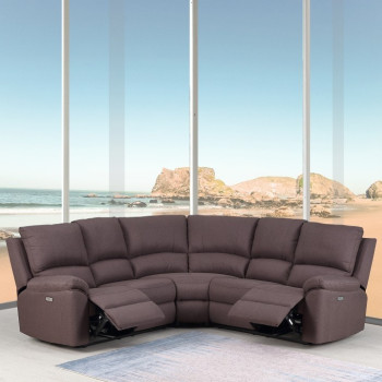 9241 - Brown Power Reclining Sectional