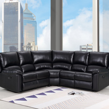 9241 - Black Power Reclining Sectional