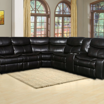 6967 - Brown Reclining Sectional