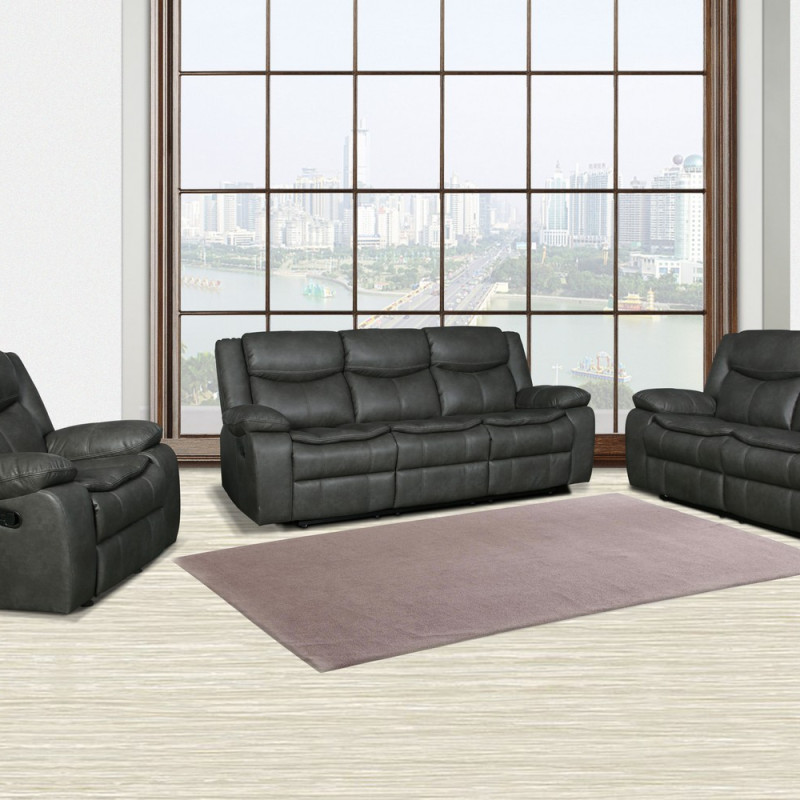 6967 - Gray 2PC SETS Sofa + Loveseat