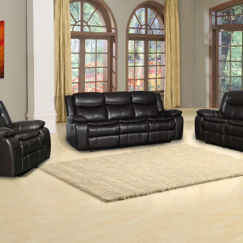 6967 - Brown 2PC SETS Sofa + Loveseat