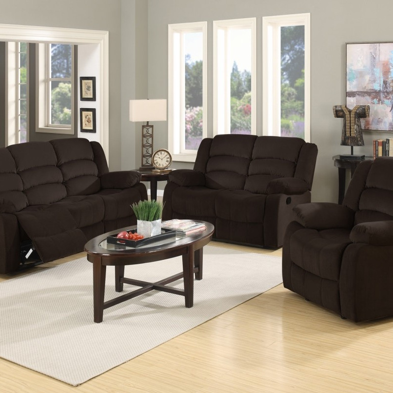 9824 - Brown 2PC SETS Sofa + Loveseat