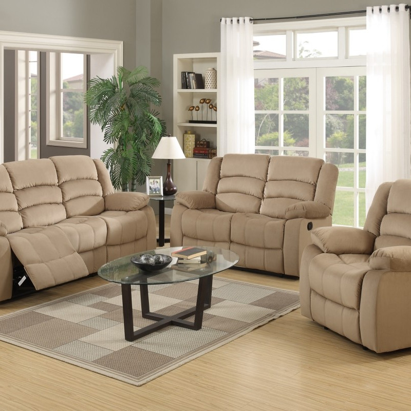 9824 - Beige 2PC SETS Sofa + Loveseat
