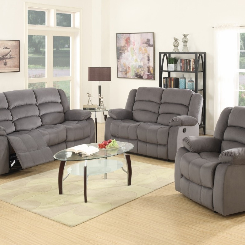 9824 - Gray 2PC SETS Sofa + Loveseat