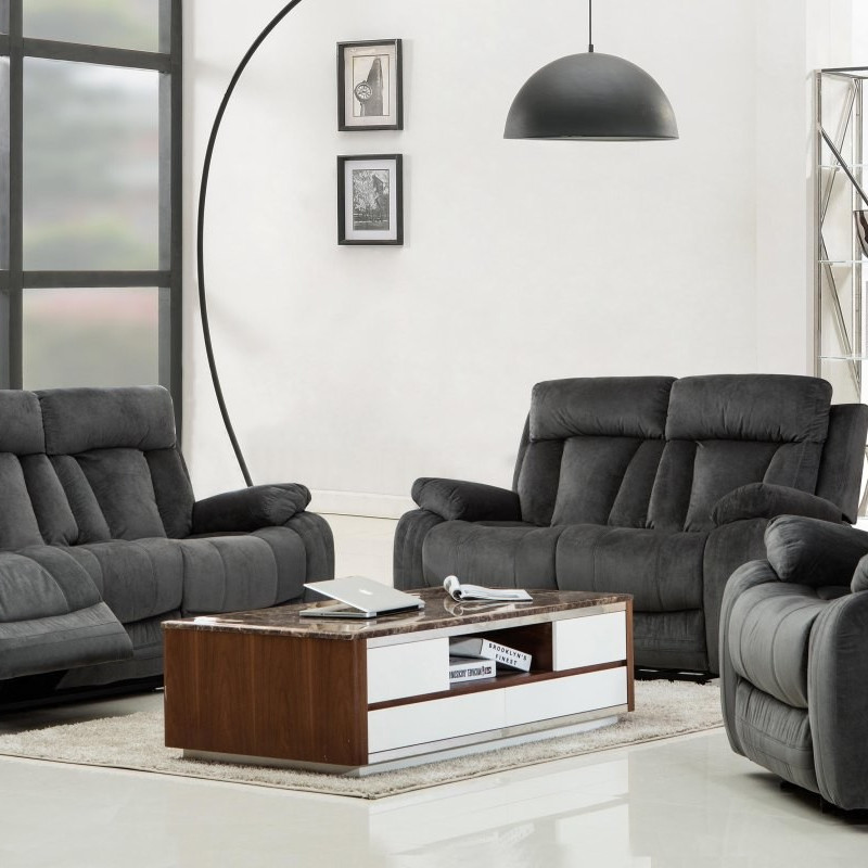 9760 - Gray 2PC SETS Sofa + Loveseat
