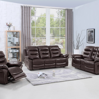 9392 - Brown 2PC SETS Sofa + Loveseat