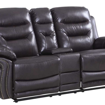 9392 - Brown Console Loveseat