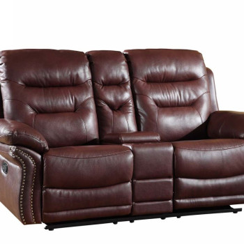 9392 - Burgundy Console Loveseat