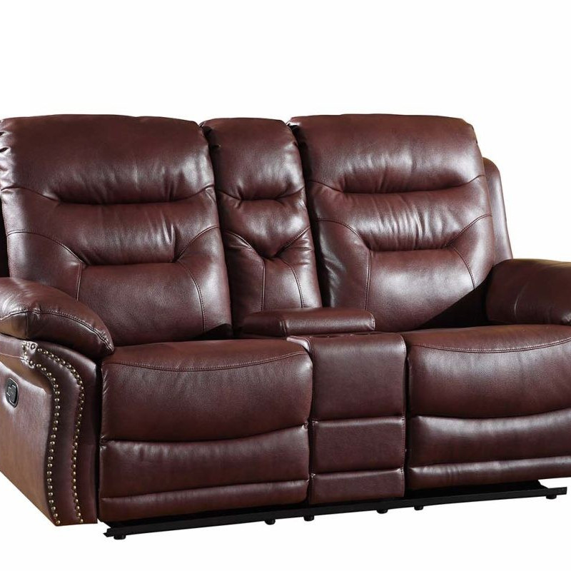 9392 - Burgundy Console Loveseat