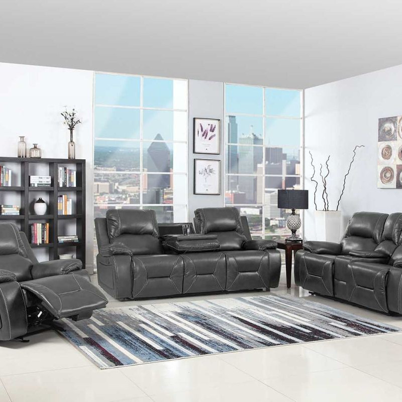 9422 - Gray 2PC SETS Sofa + Loveseat