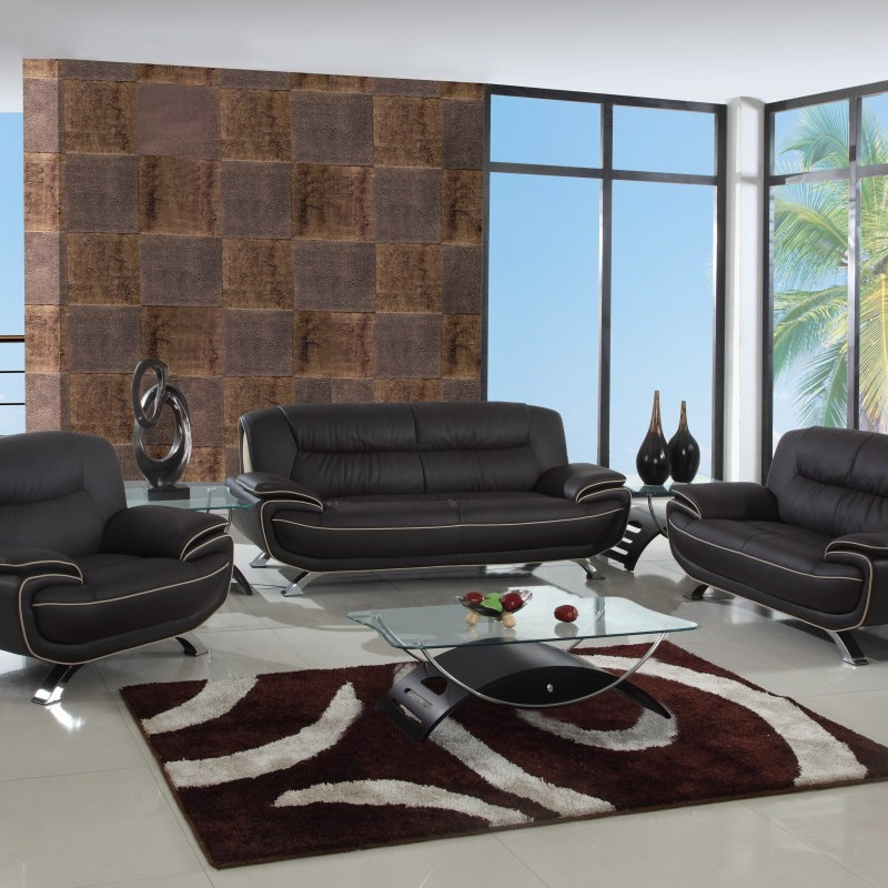 405 - Brown 2PC SETS Sofa + Loveseat 