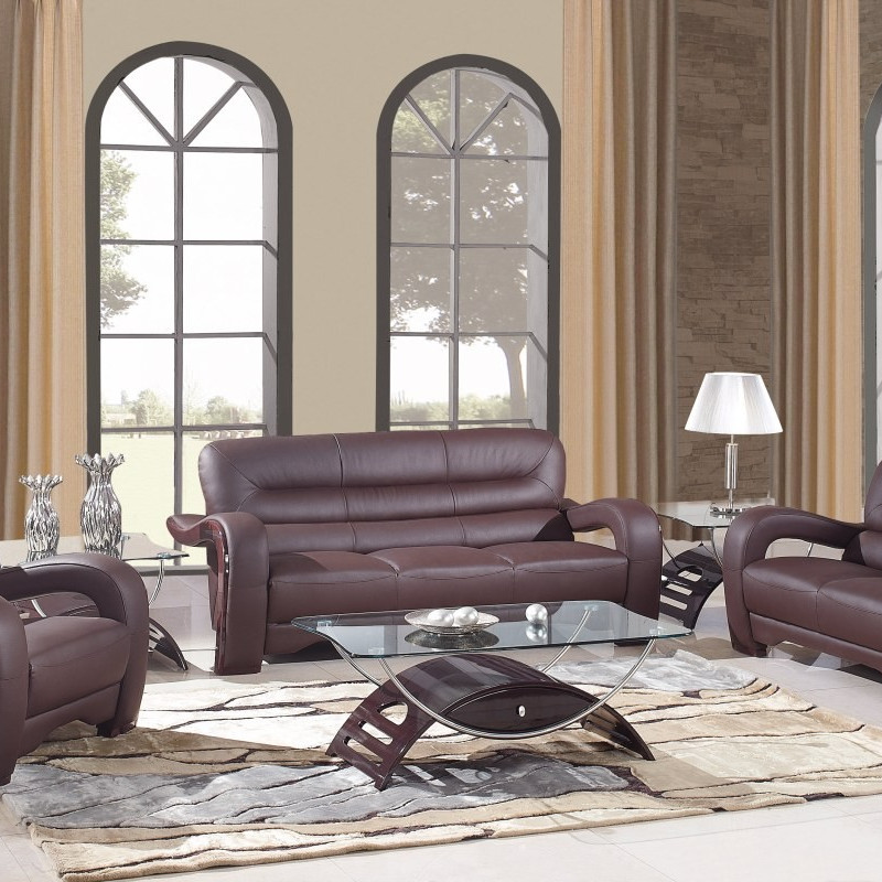 992 - Brown 2PC SETS Sofa + Loveseat