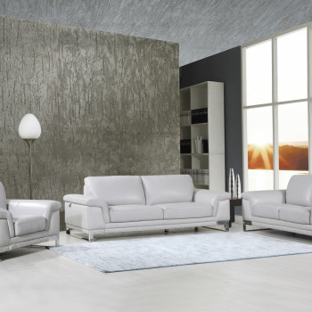 411 - Light Gray 2pc sets Sofa + Loveseat