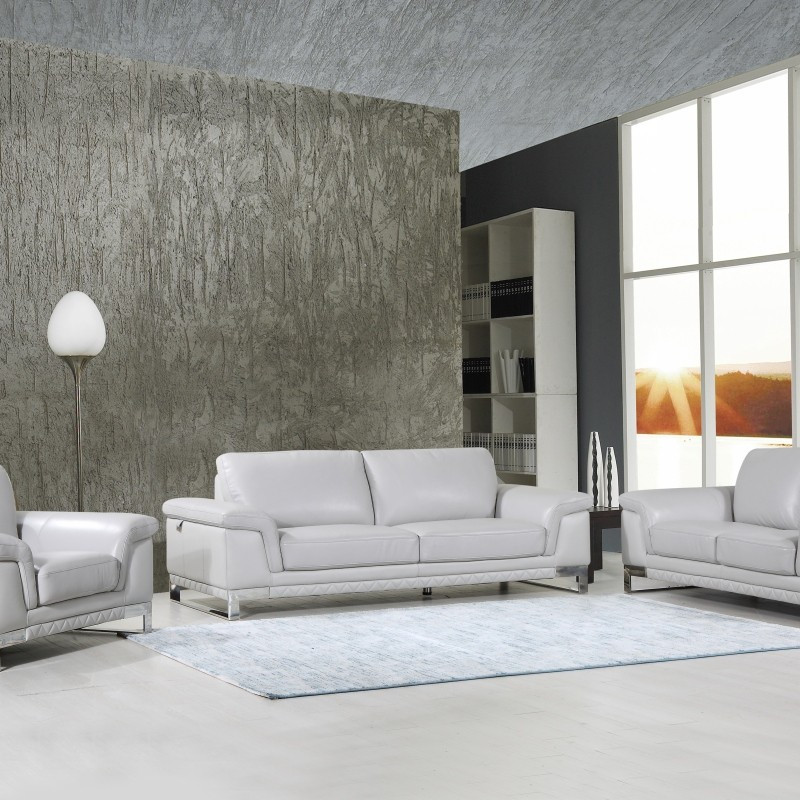 411 - Light Gray 2pc sets Sofa + Loveseat