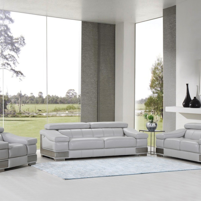 415 - Light Gray 2pc sets Sofa + loveseat