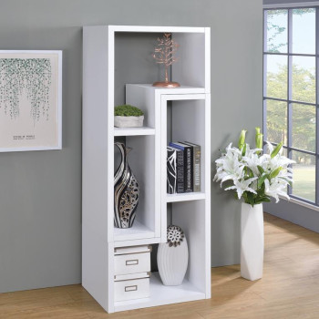 800330 Convertible TV Console And Bookcase White