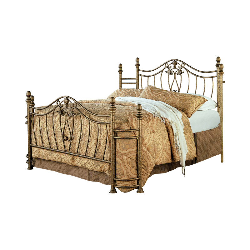 300171KE Sydney Eastern King Bed Antique Brushed Gold